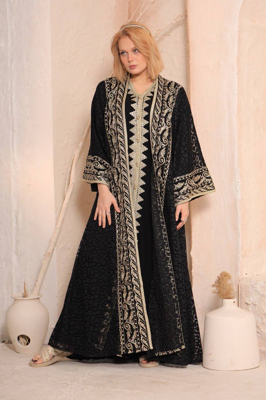 Royal Crystal Tulle Caftan