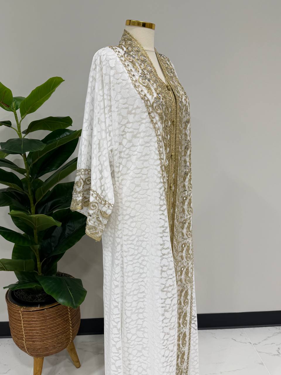Royal Crystal Tulle Caftan
