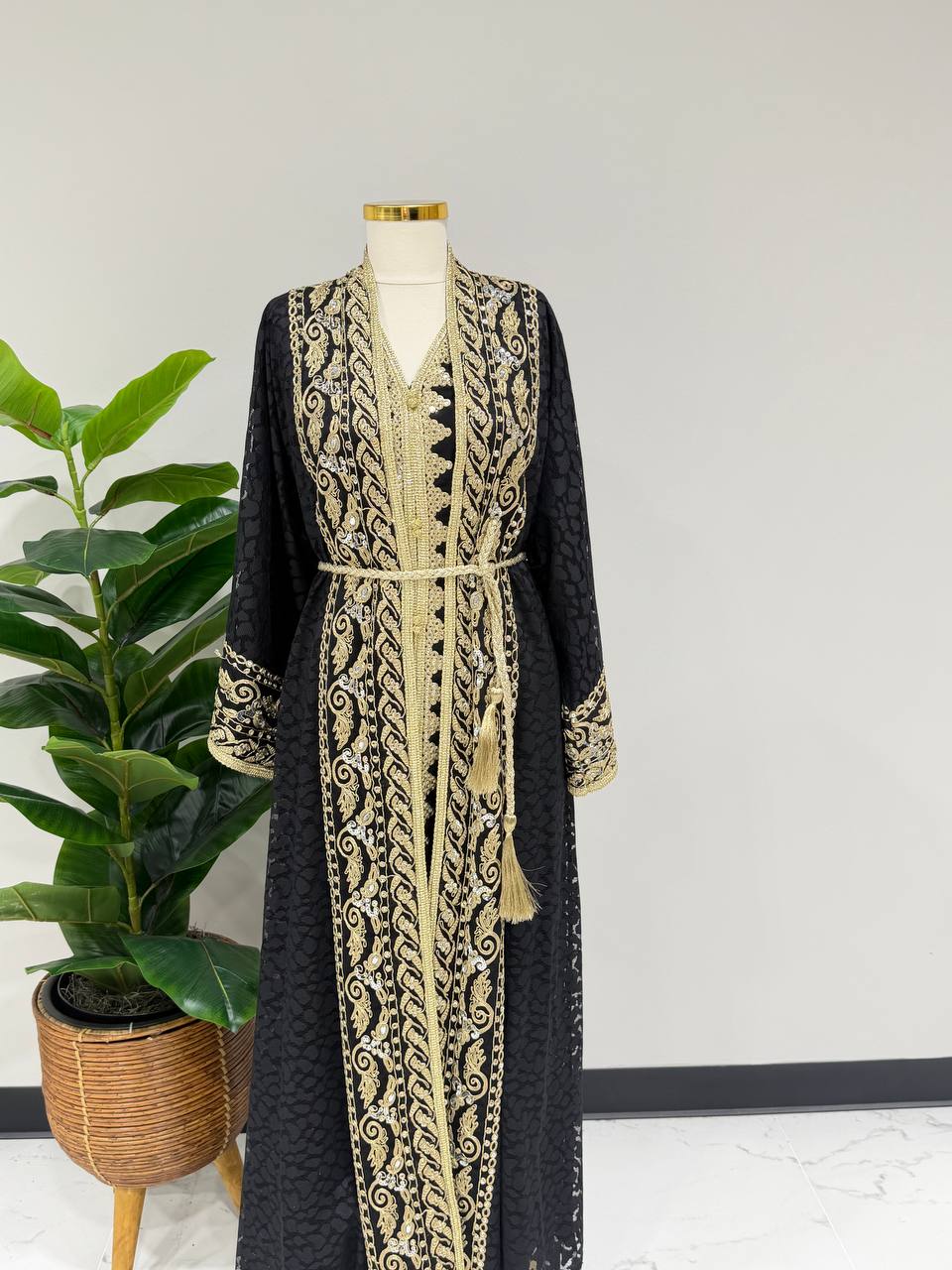 Royal Crystal Tulle Caftan