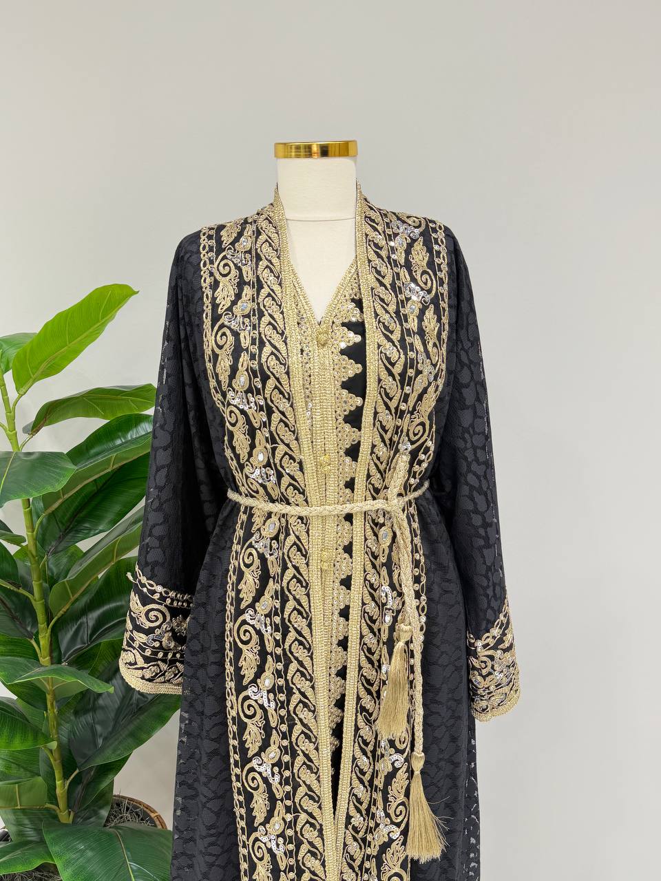 Royal Crystal Tulle Caftan