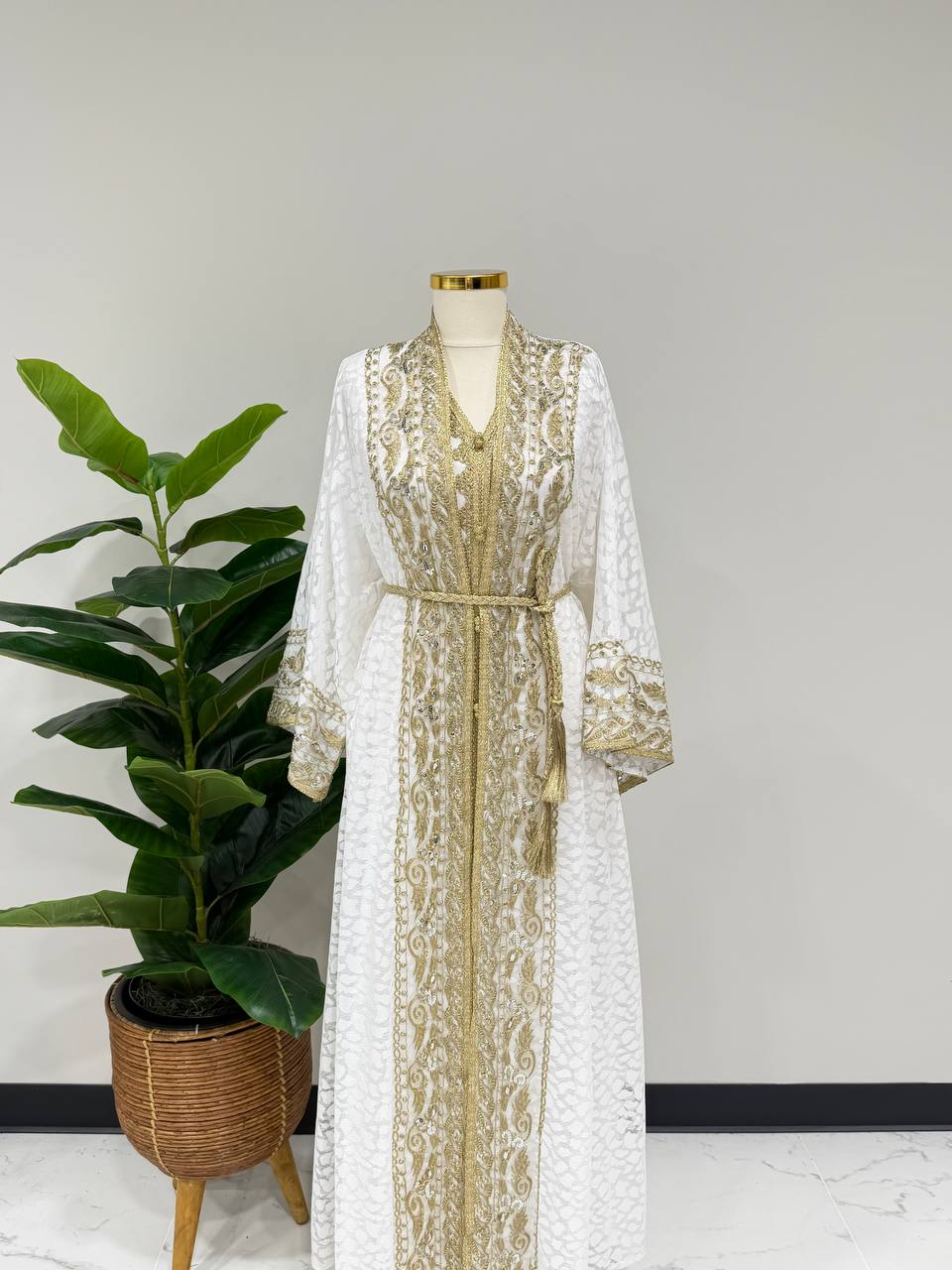 Royal Crystal Tulle Caftan