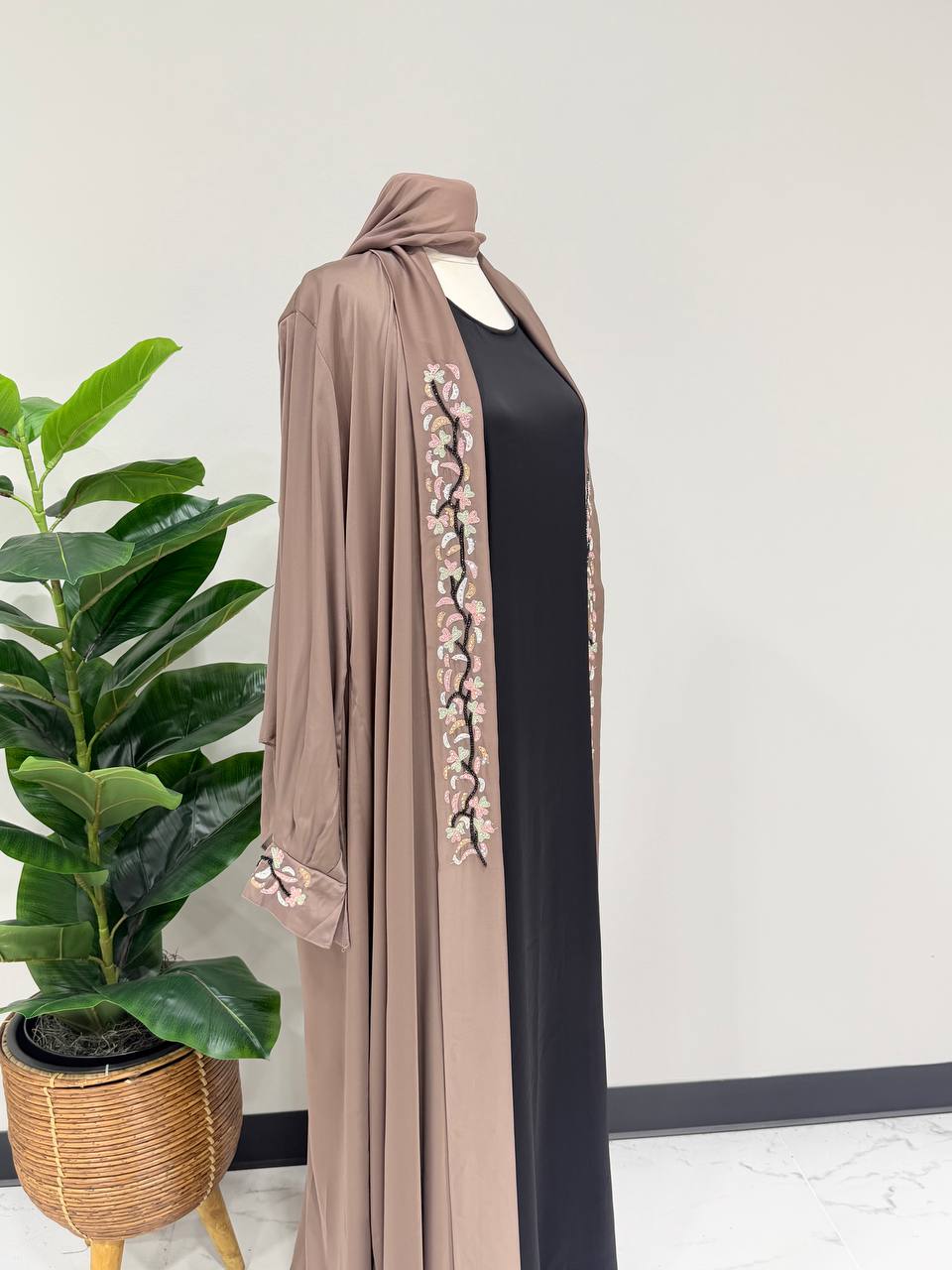 Layali Blossom 3-Piece Abaya Set