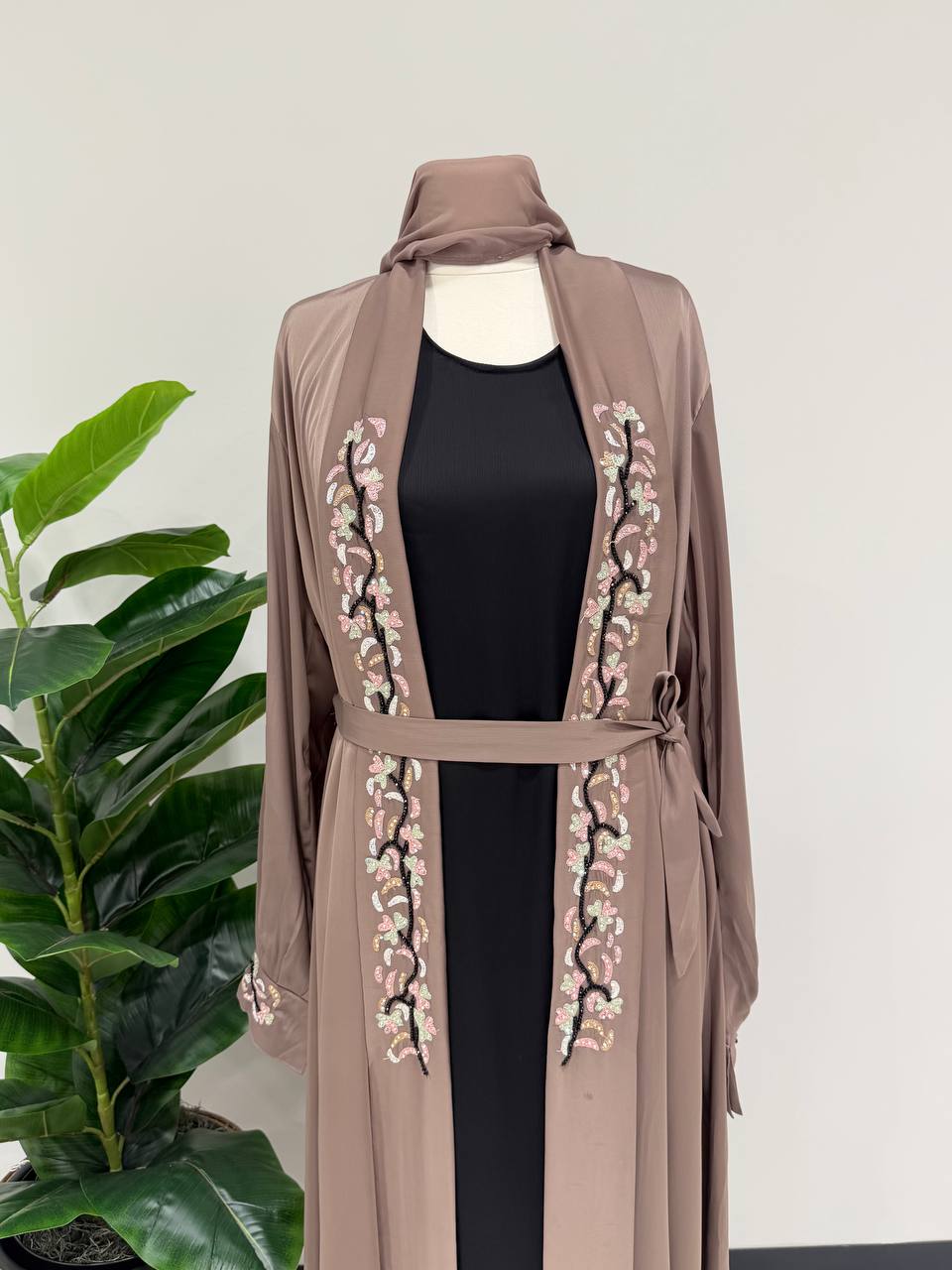 Layali Blossom 3-Piece Abaya Set