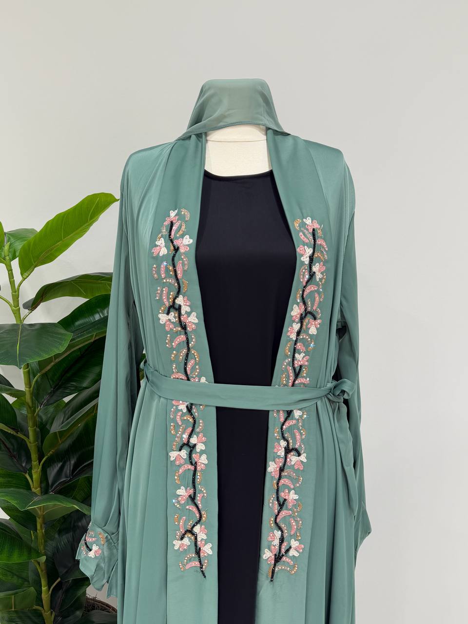 Layali Blossom 3-Piece Abaya Set