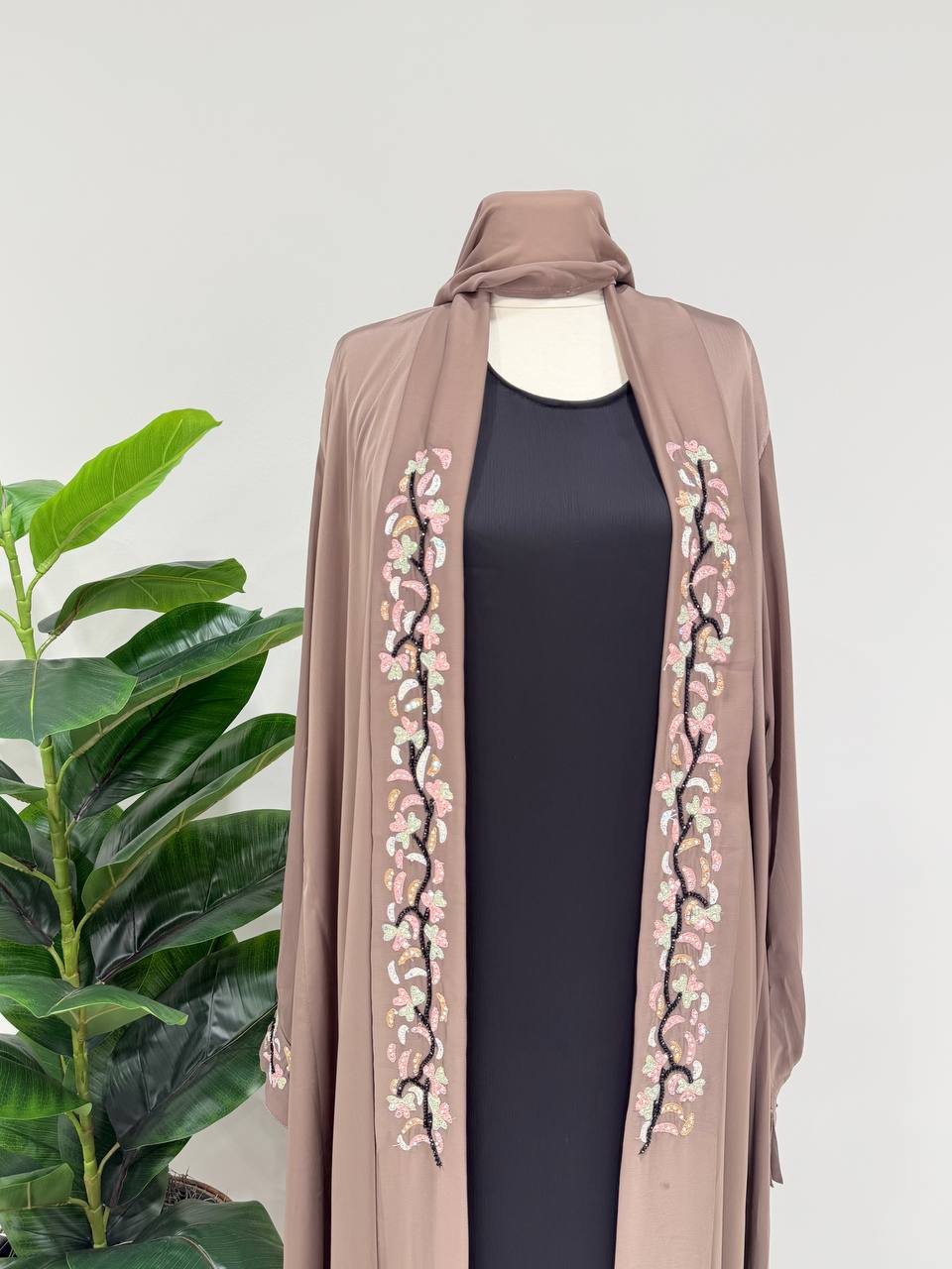 Layali Blossom 3-Piece Abaya Set