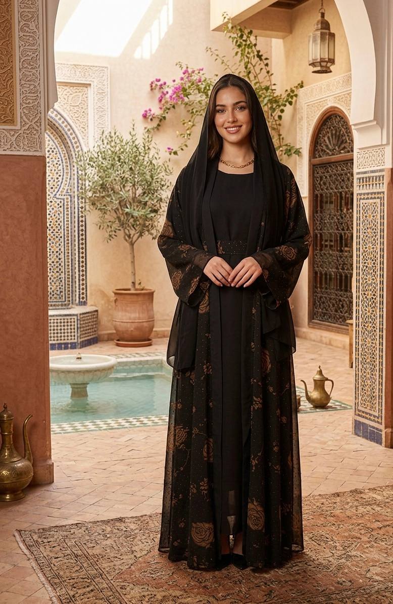 Layali Grace 3-Piece Abaya Set