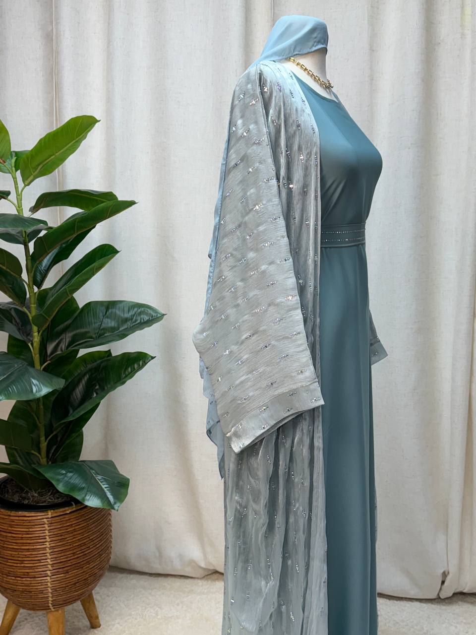 Celeste Crystal Abaya Set
