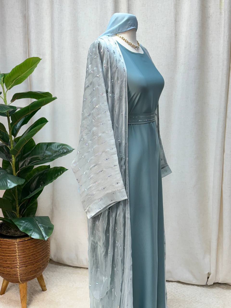 Celeste Crystal Abaya Set