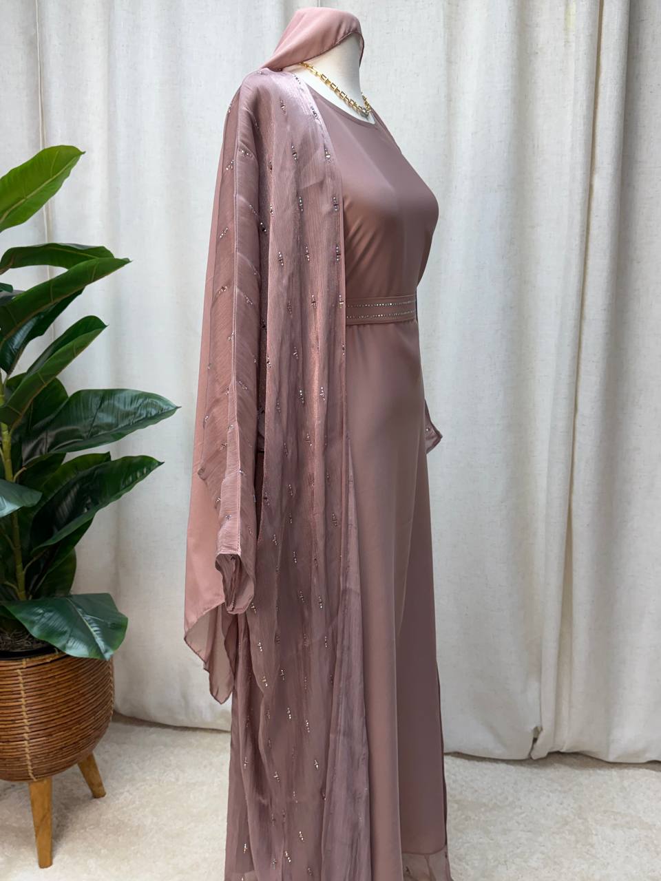 Celeste Crystal Abaya Set