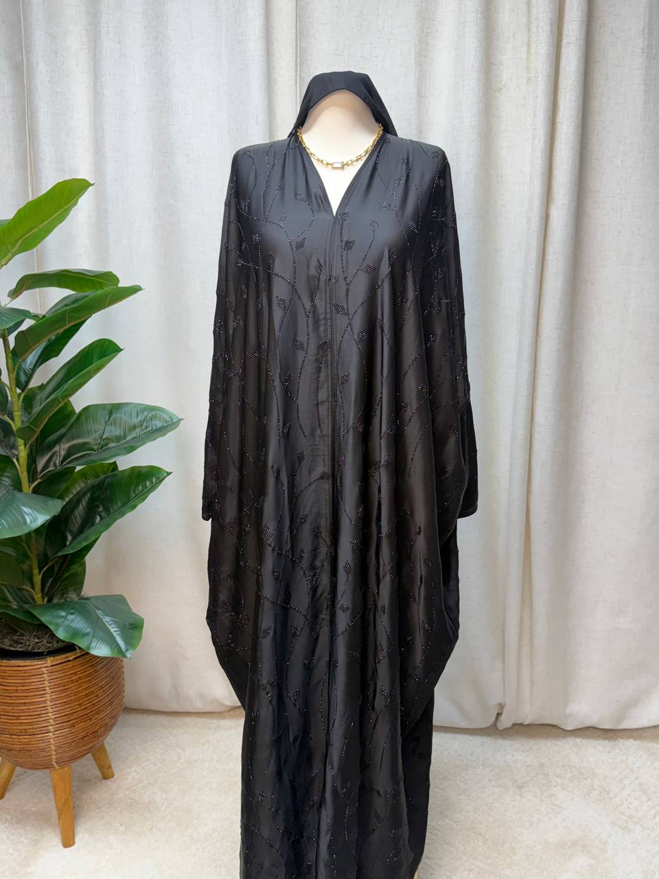 Midnight Royale Butterfly Abaya