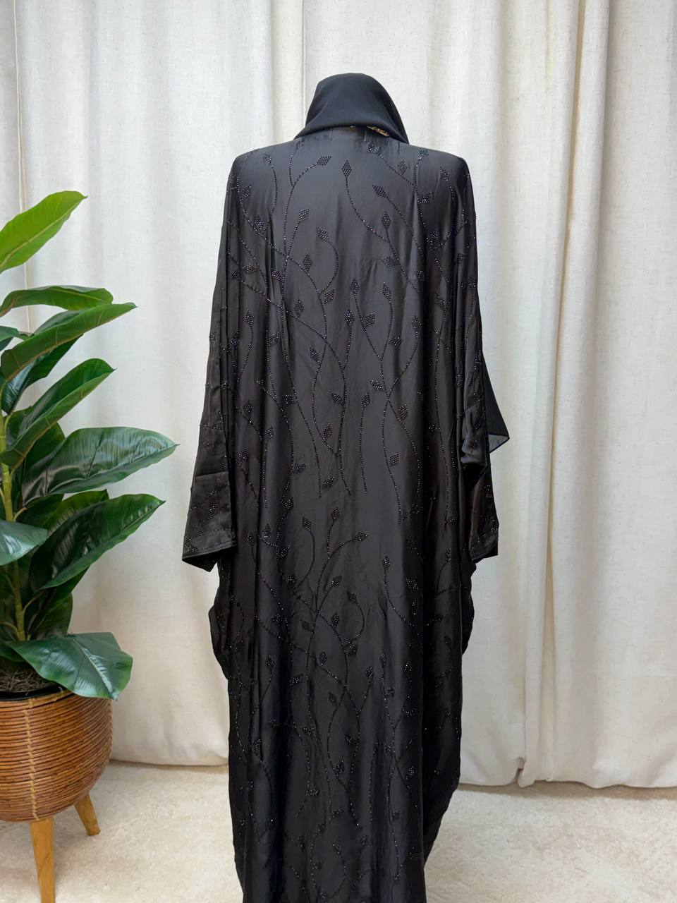 Midnight Royale Butterfly Abaya