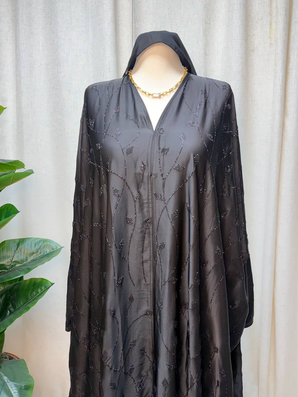 Midnight Royale Butterfly Abaya