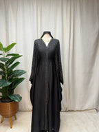 Midnight Stardust Butterfly Abaya