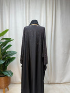 Midnight Stardust Butterfly Abaya