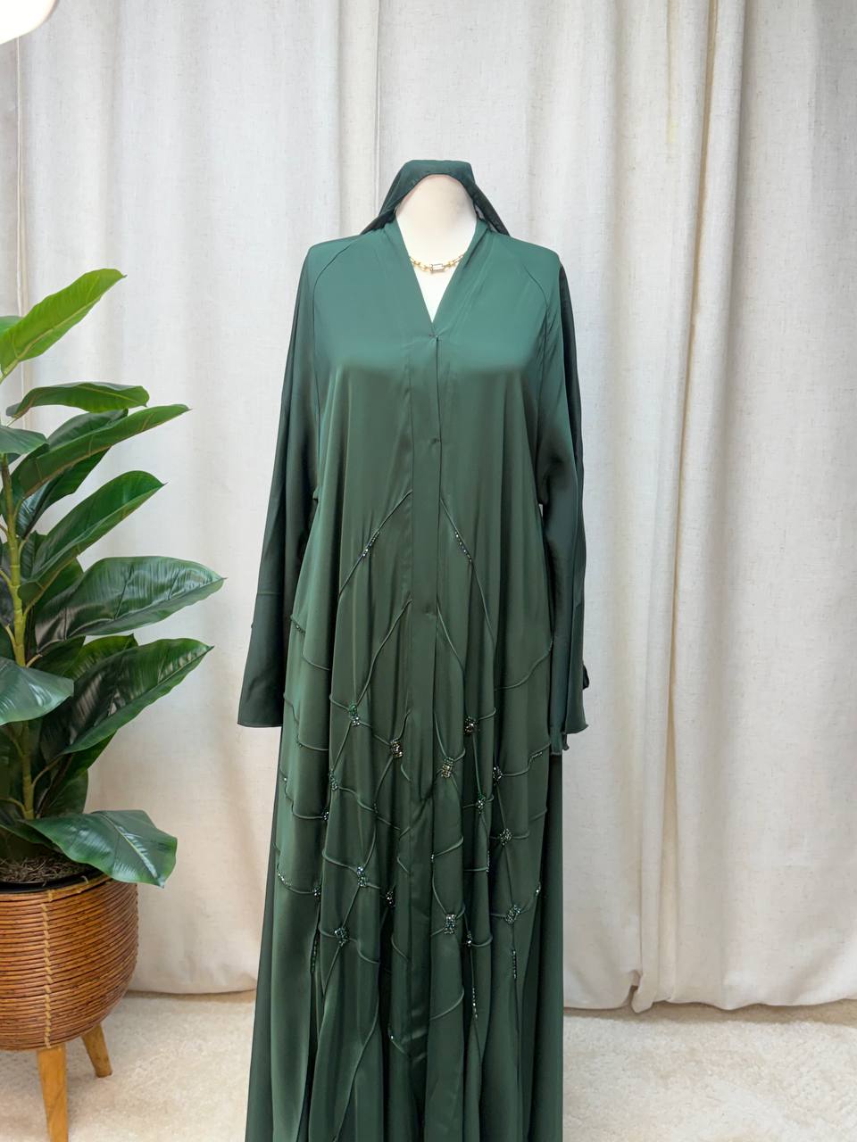 Emerald Veil Abaya
