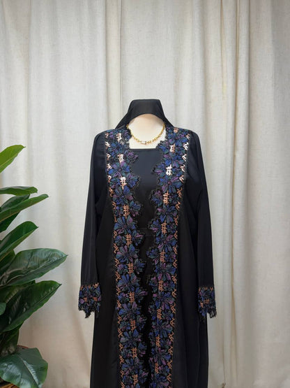 Midnight Petal Abaya