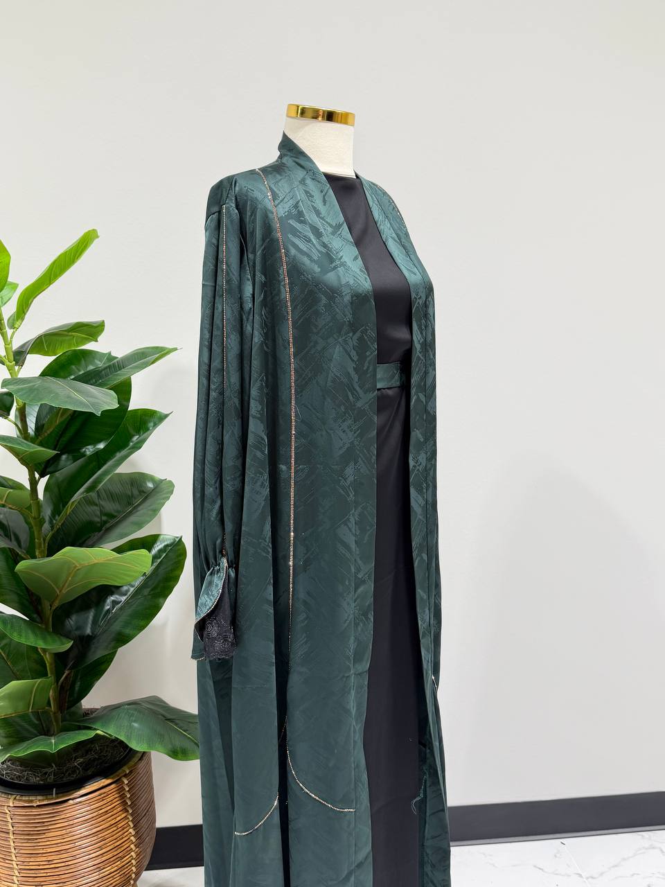 Emerald Veil Abaya Set