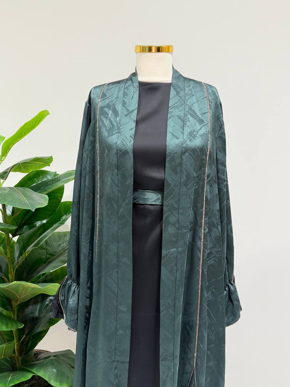 Emerald Veil Abaya Set