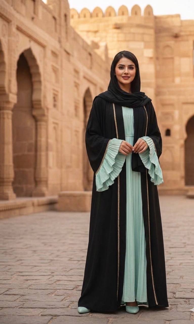 Desert Grace Pleated Abaya