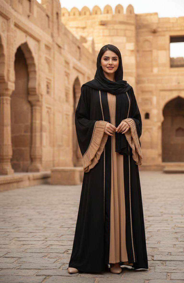 Desert Grace Pleated Abaya