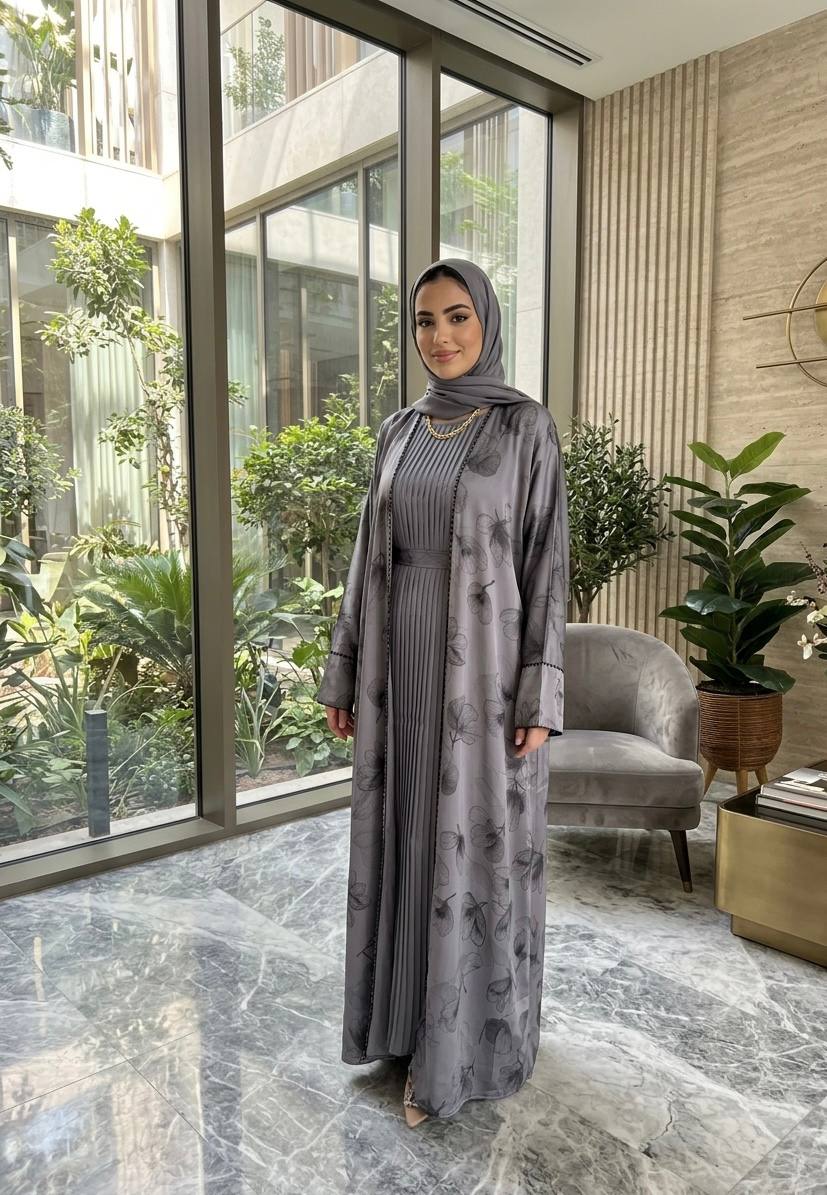 Veloura Bloom 3-Piece Abaya