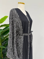 Elegant Contrast Abaya