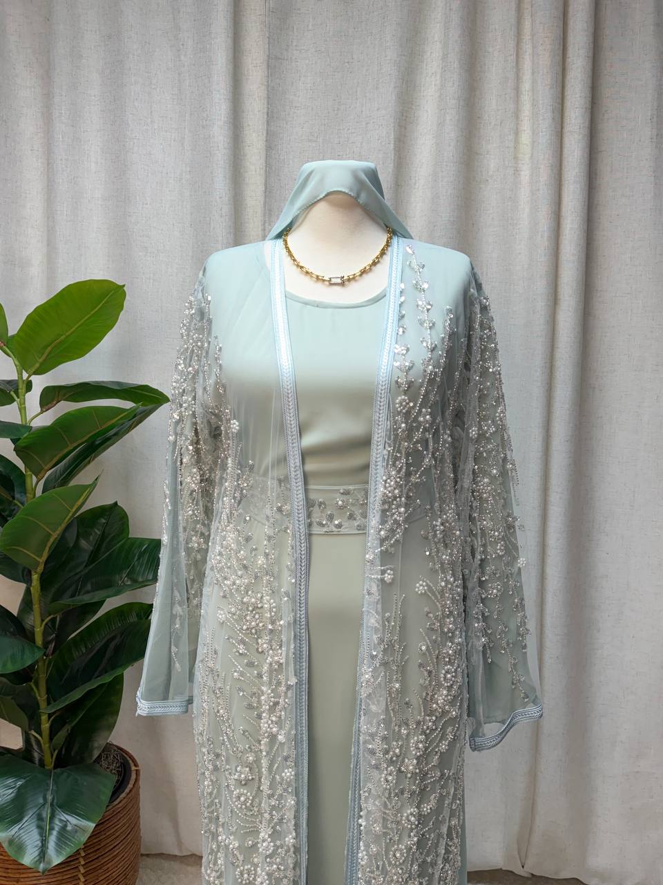 Pearl Veil Abaya