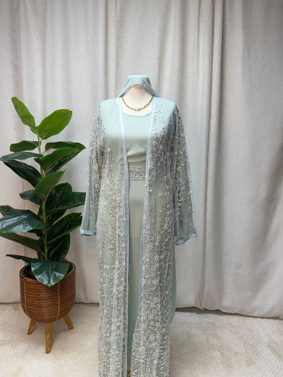 Pearl Veil Abaya