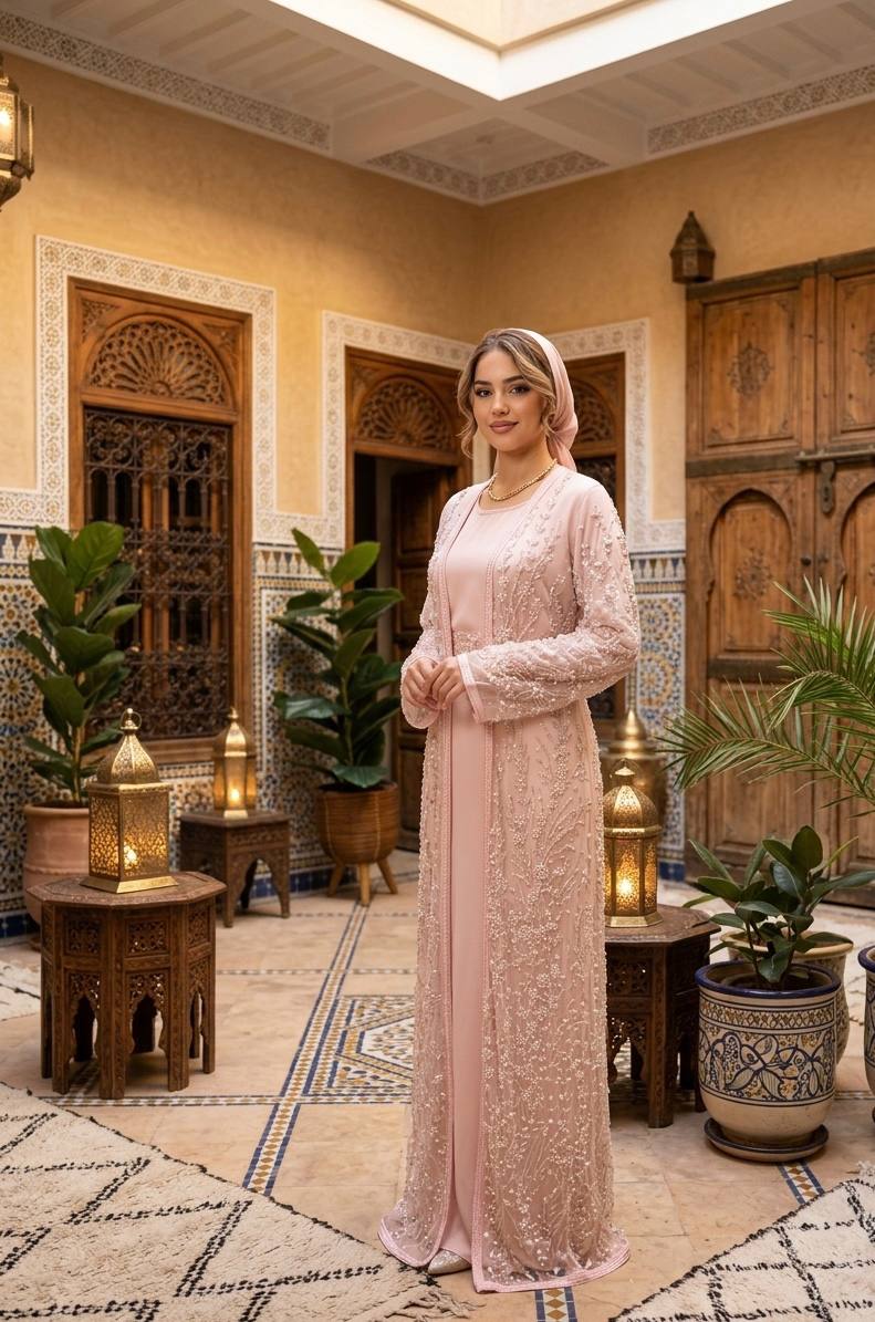 Pearl Veil Abaya