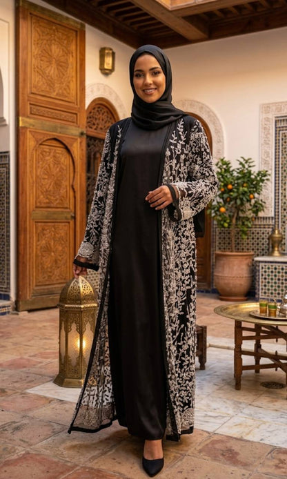 Pearl Veil Abaya