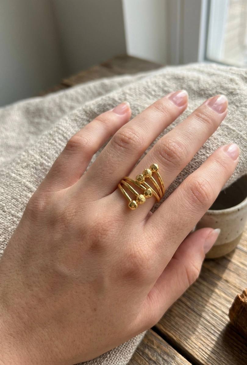 Golden Elegance Ring Collection