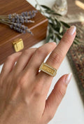 Noor Al-Dhahab Ring – Gold 21K Look
