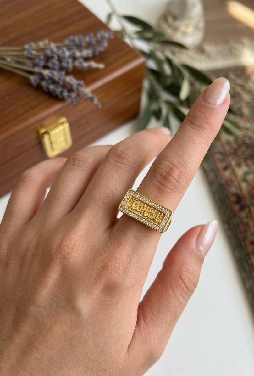 Noor Al-Dhahab Ring – Gold 21K Look