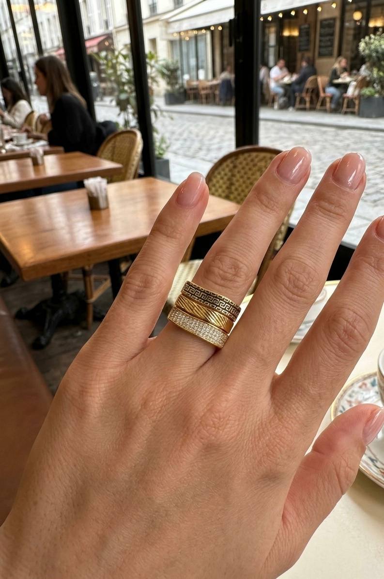 Noor Al-Dhahab Ring – Gold 21K Look