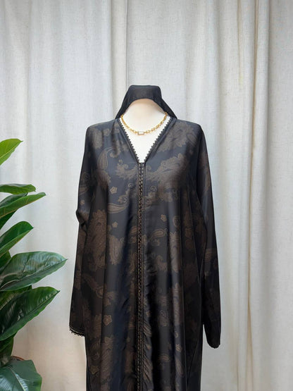 Salma Abaya – Korean Nada Print Fabric