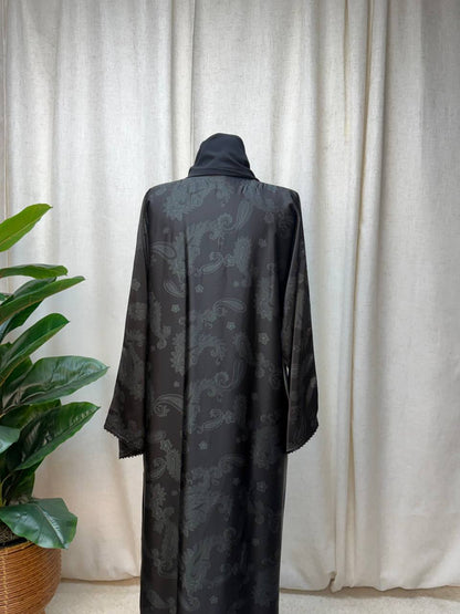 Salma Abaya – Korean Nada Print Fabric