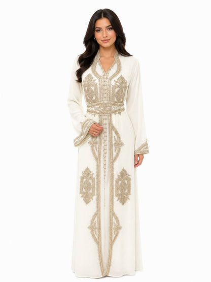 Atlas Princess Moroccan Caftan – Hand Embroidered
