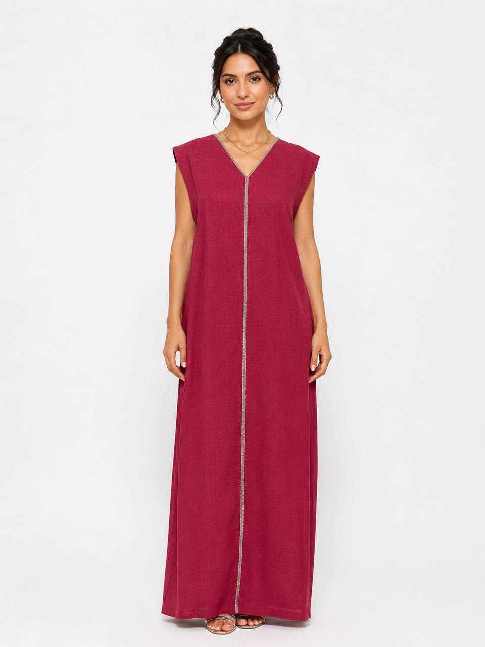 Layali Linen Kaftan Set