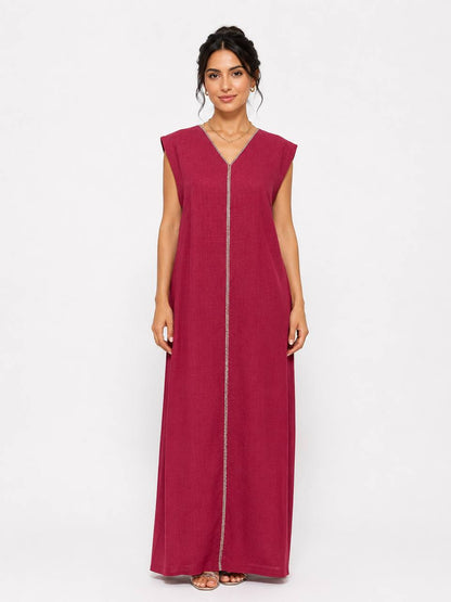 Layali Linen Kaftan Set