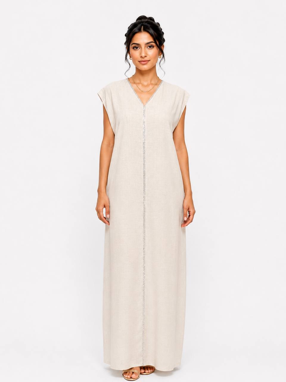 Layali Linen Kaftan Set