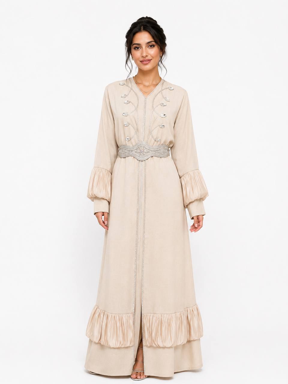 Layali Linen Kaftan Set