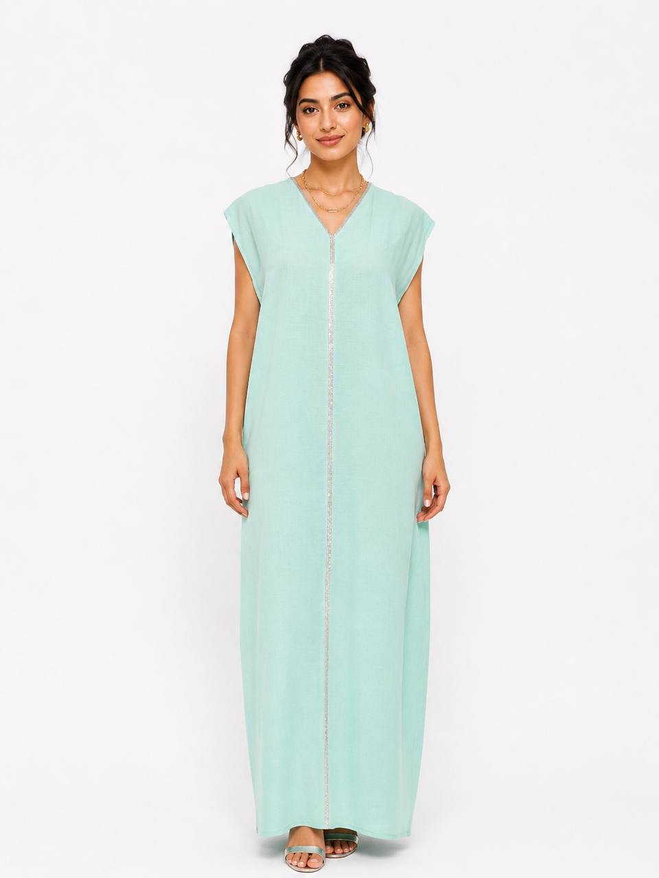 Layali Linen Kaftan Set