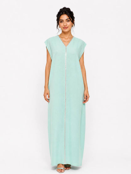 Layali Linen Kaftan Set