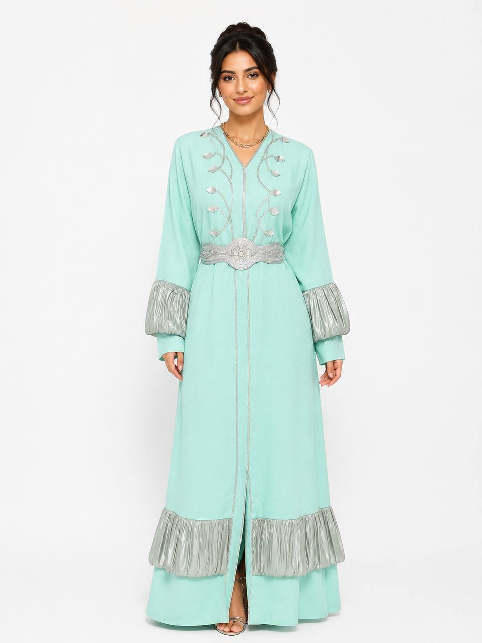 Layali Linen Kaftan Set