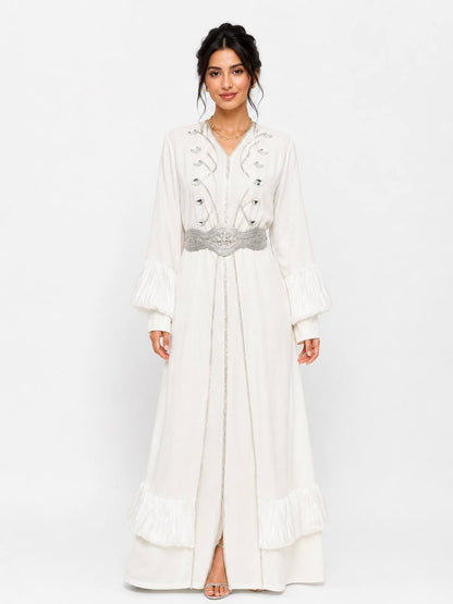 Layali Linen Kaftan Set