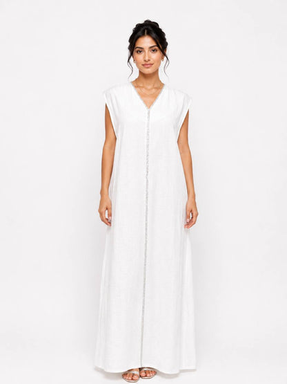 Layali Linen Kaftan Set