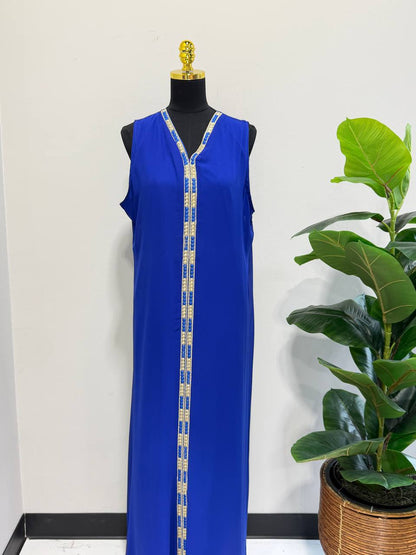 Caftan zena– Hand-Emroidered Moroccan Chiffon Caftan