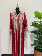 Royal Burgundy Moroccan Caftan