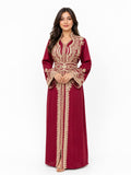 Royal Burgundy Moroccan Caftan