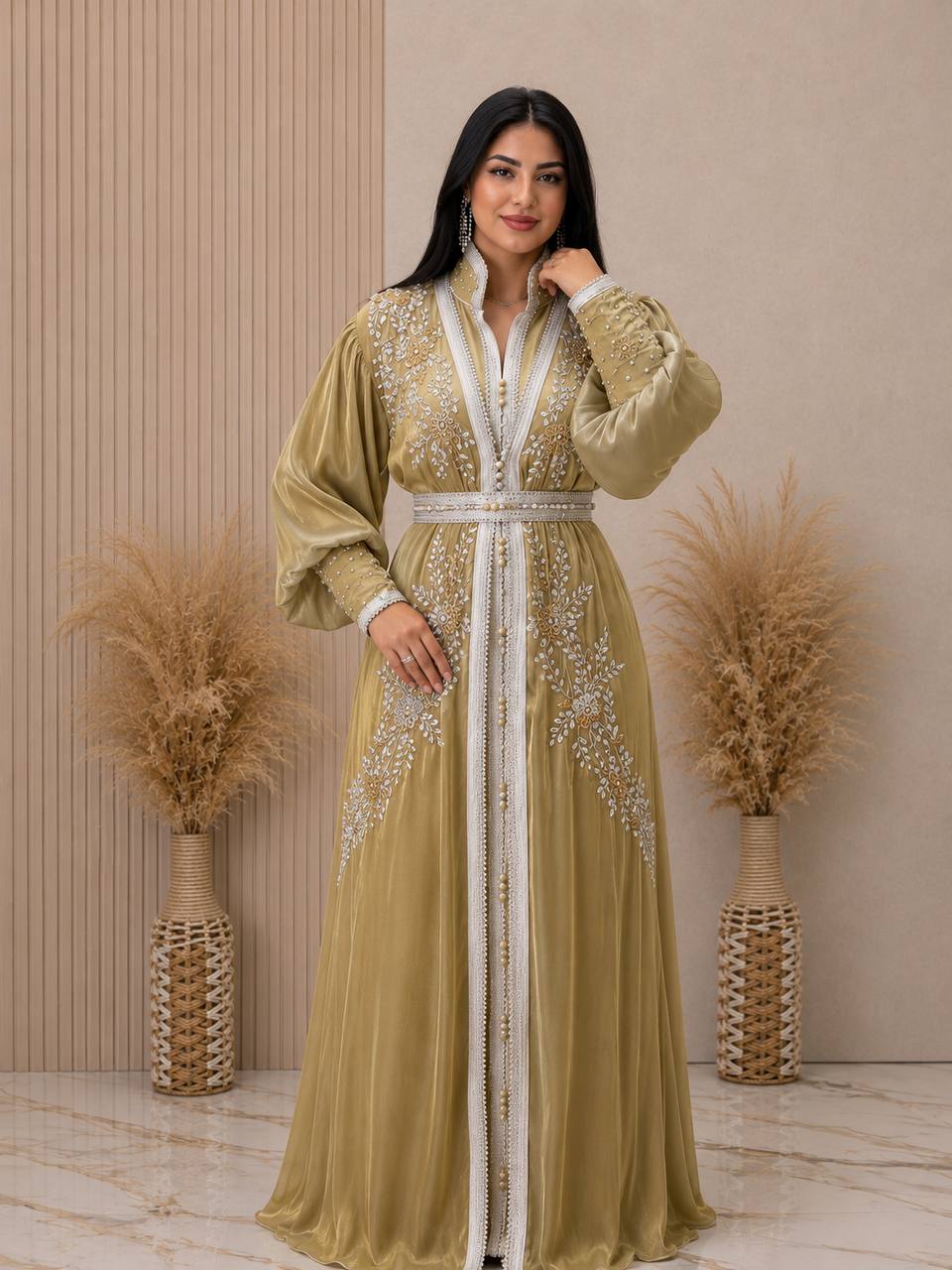 Noura Handcrafted Organza Kaftan